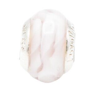 Lovelinks by Aagaard Soft Blush Murano Glass Charm with Sterling Silver Core